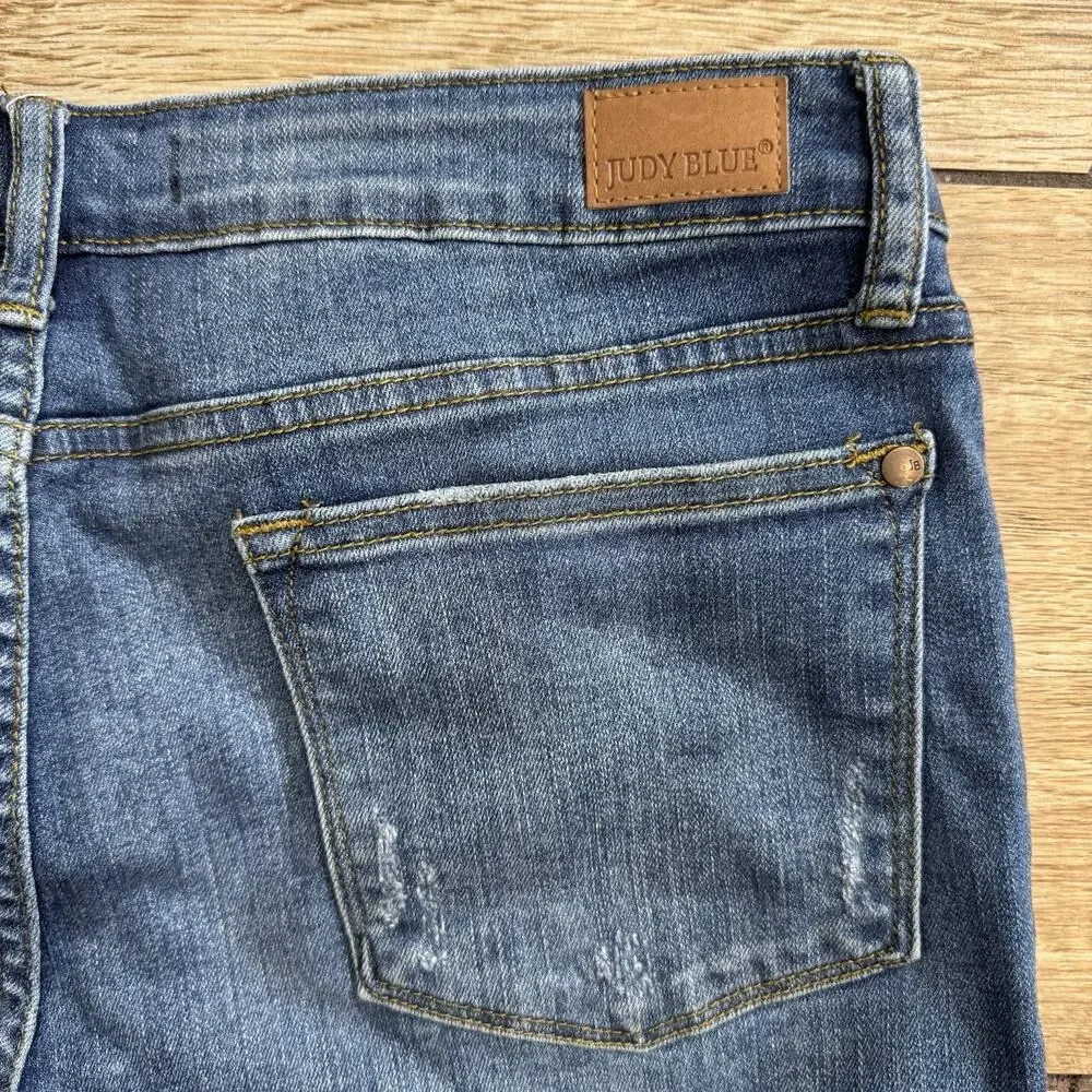Judy Blue Jeans Size 31 Relaxed Fit Distressed Stretch - Picture 13 of 16